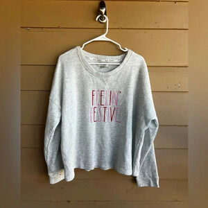 Rae Dunn Feelin' Festive Christmas Sweater - Size L